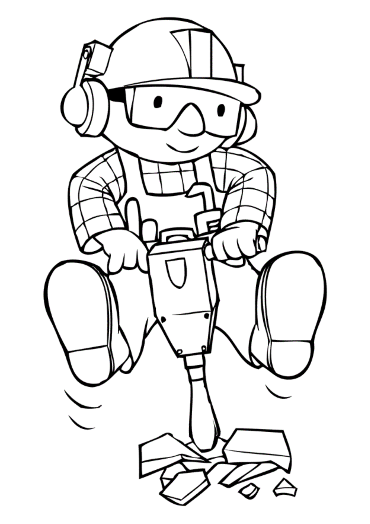 Desenho para Colorir Bob, o Construtor