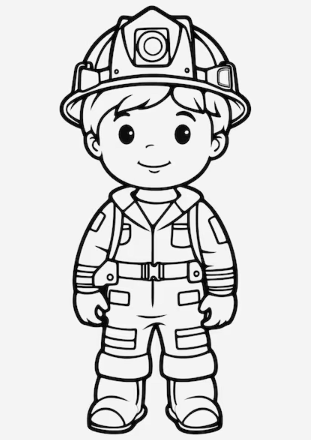 Desenho para Colorir Bombeiro