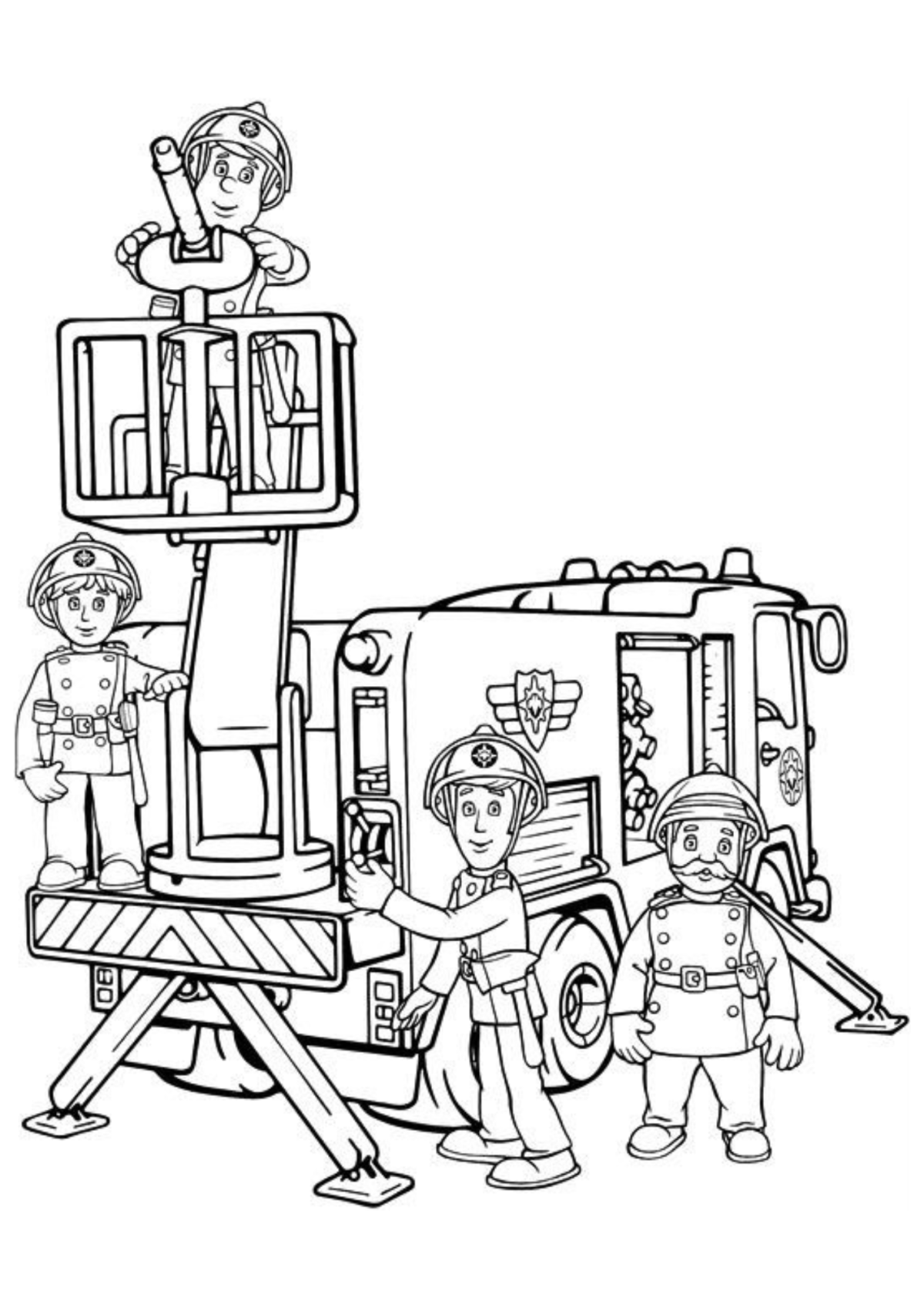 Desenho para Colorir Bombeiro