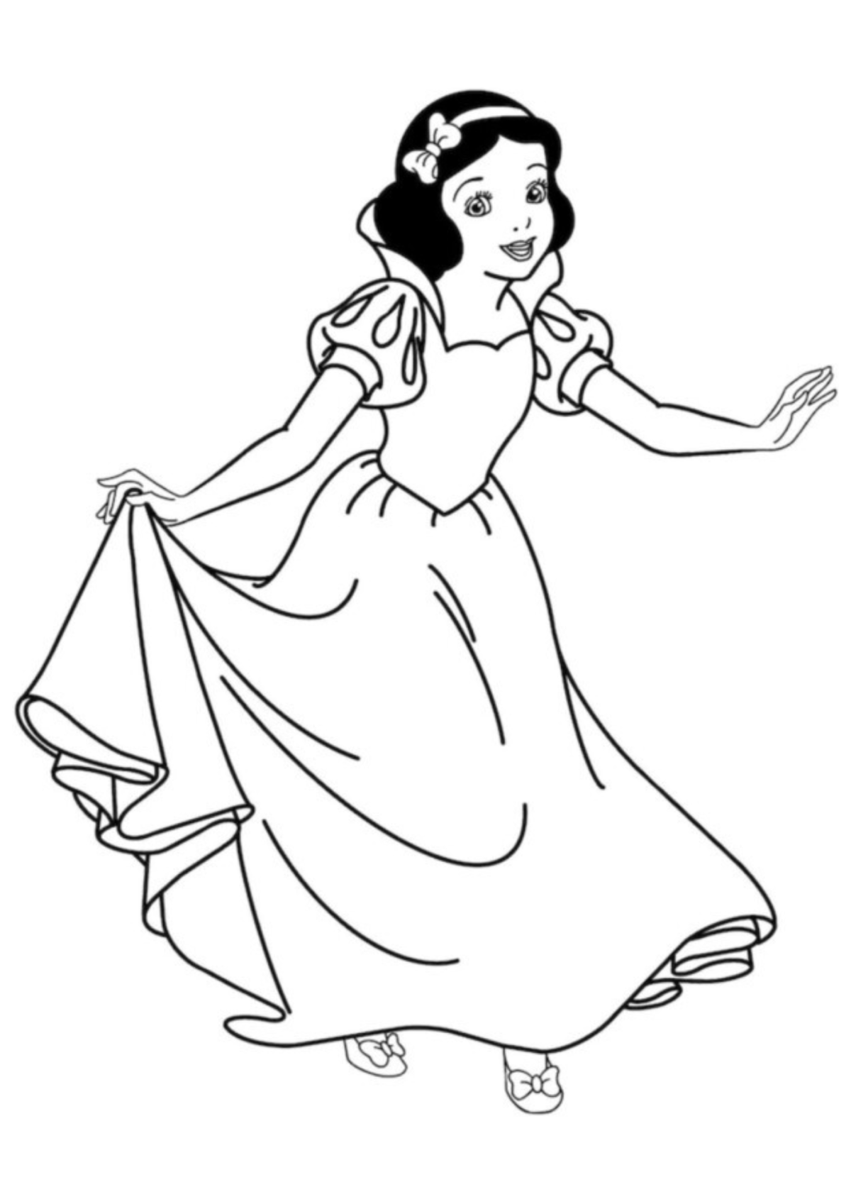 Desenho para Colorir Branca de Neve