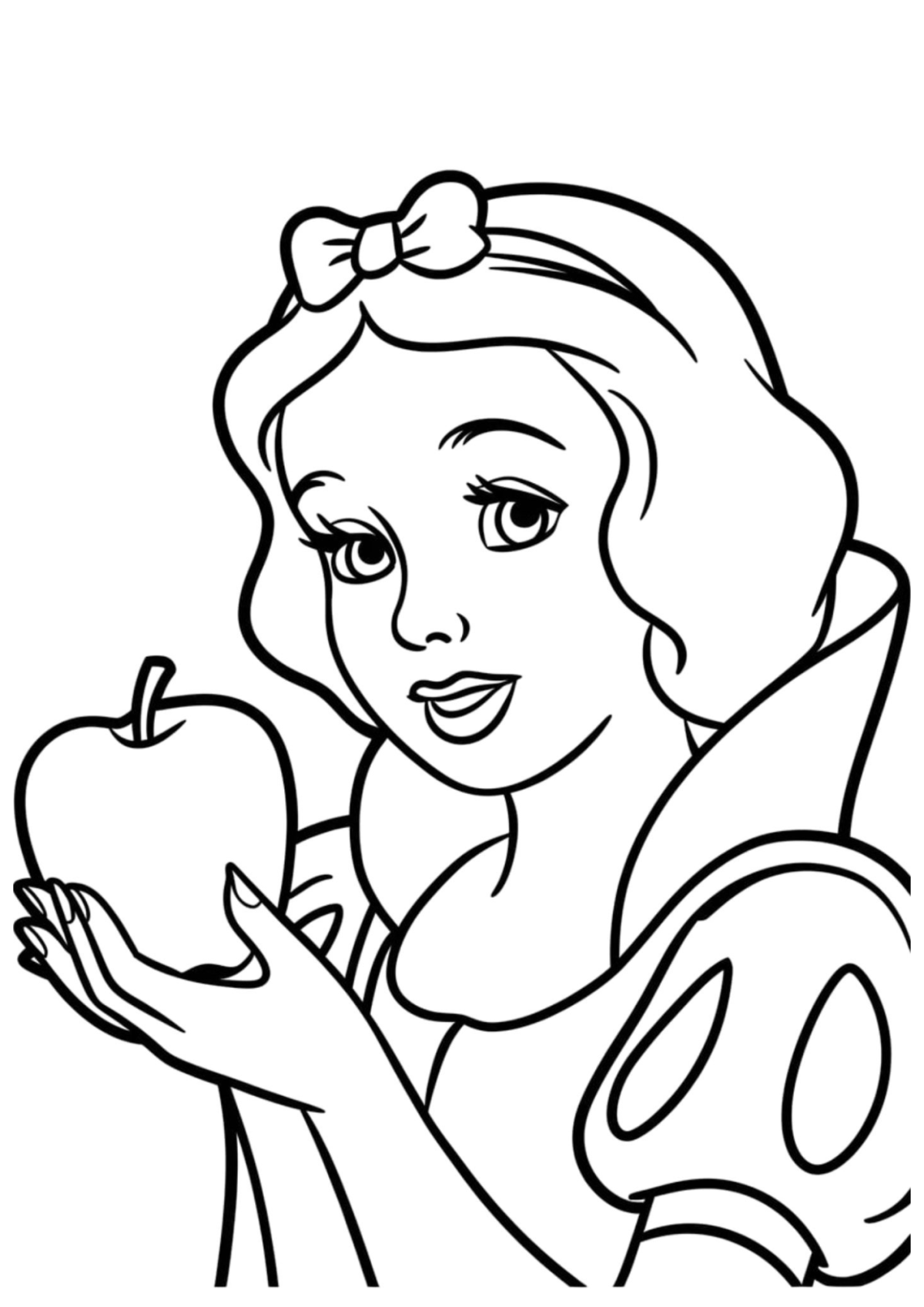 Desenho para Colorir Branca de Neve