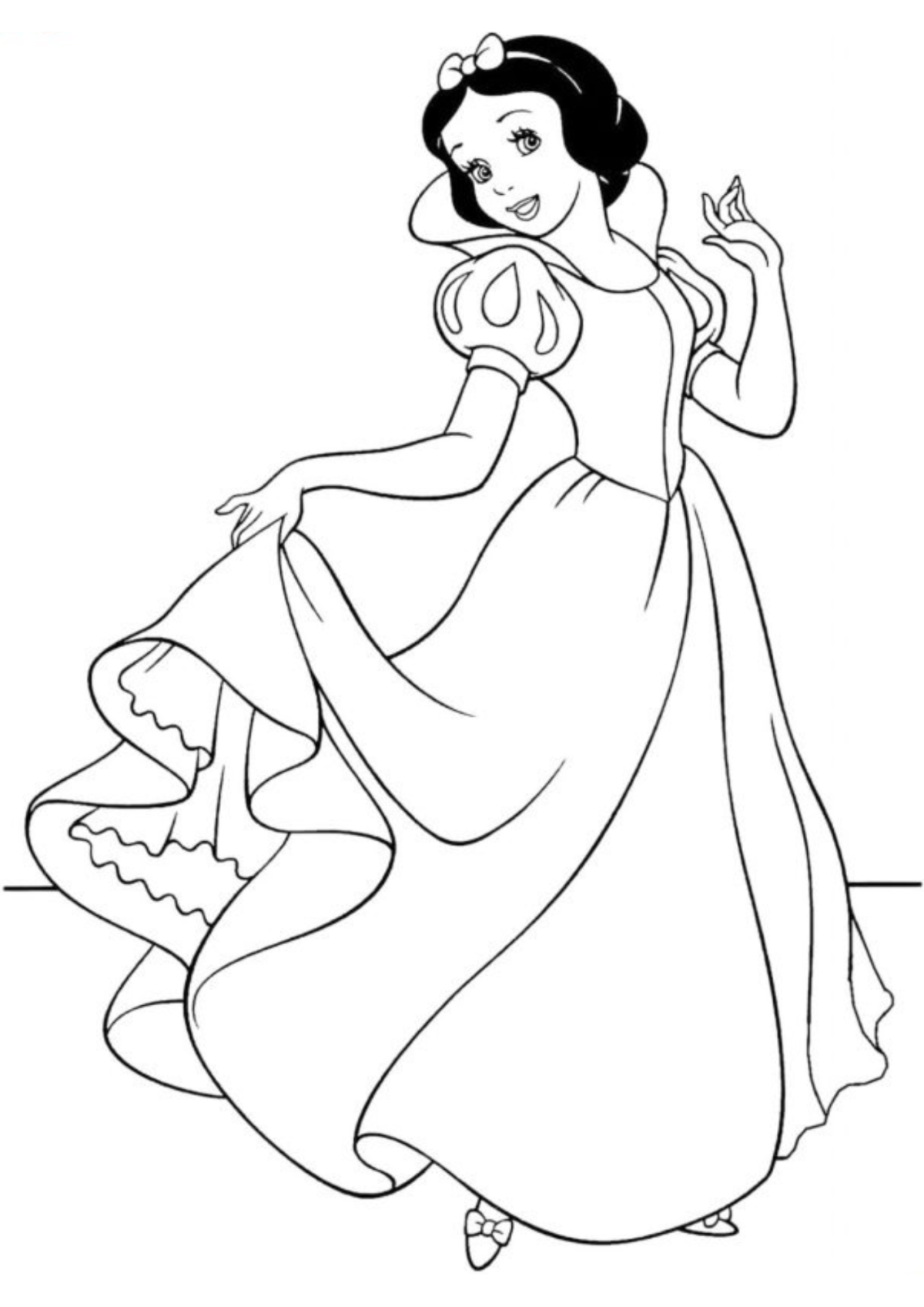 Desenho para Colorir Branca de Neve