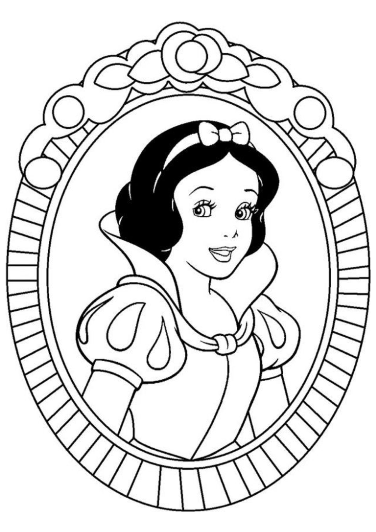 Desenho para Colorir Branca de Neve