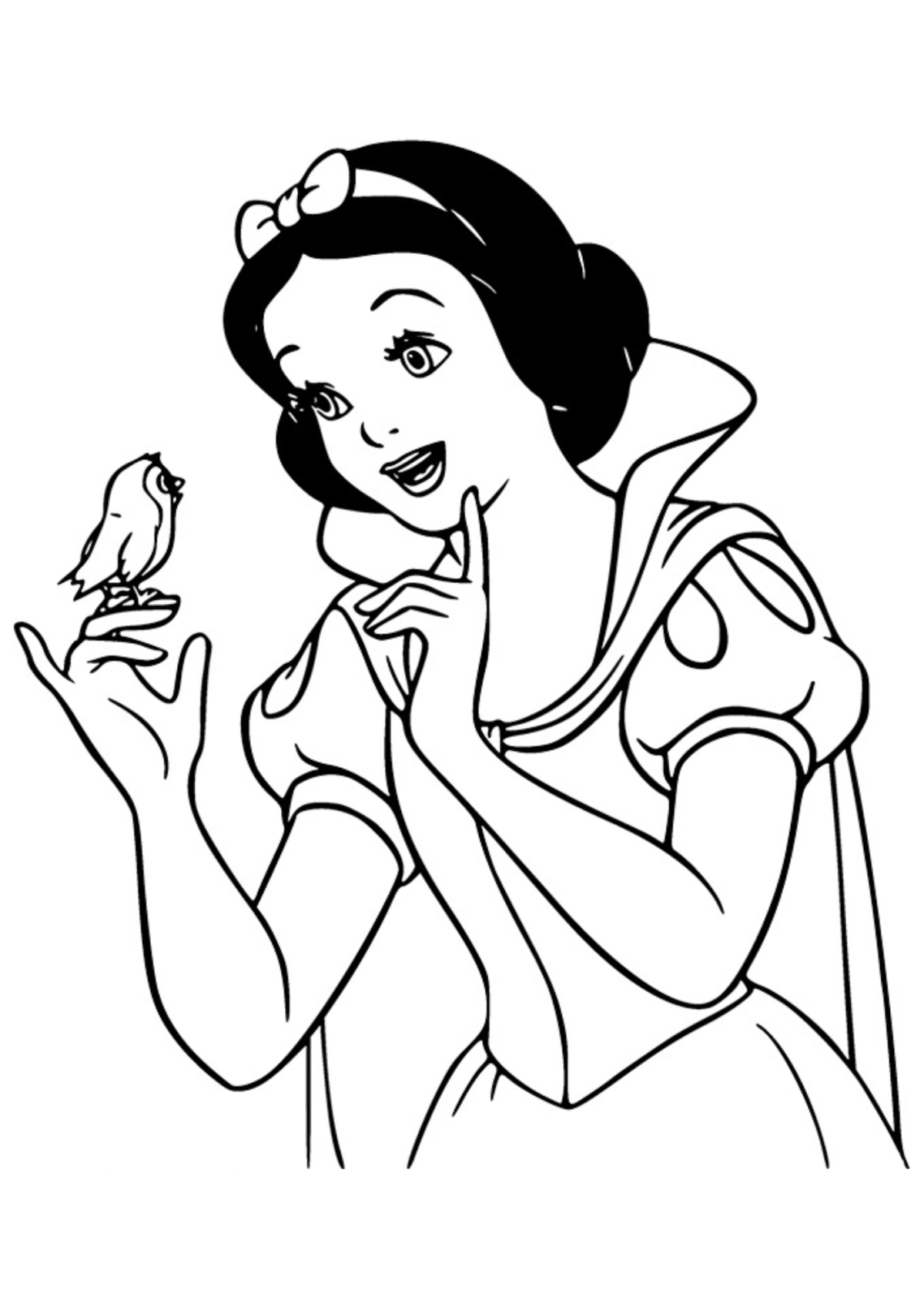 Desenho para Colorir Branca de Neve