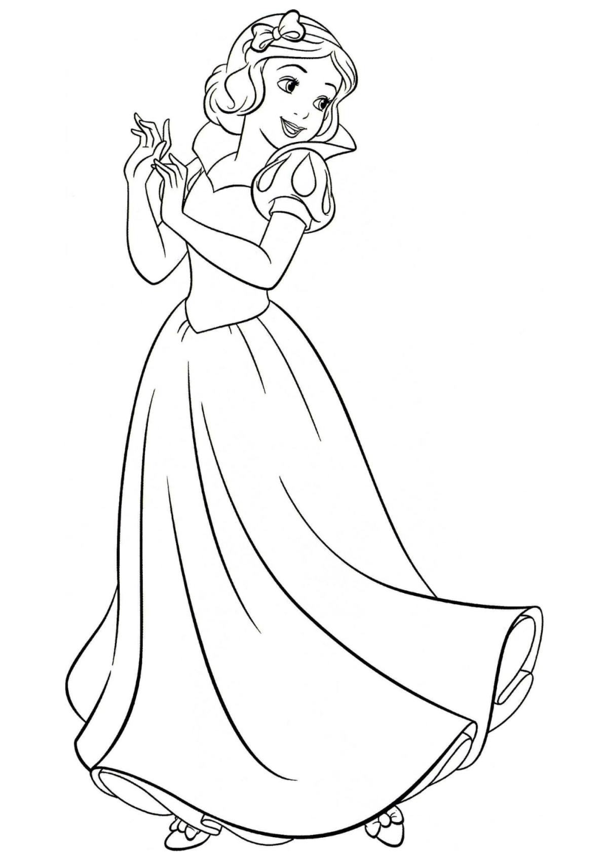 Desenho para Colorir Branca de Neve