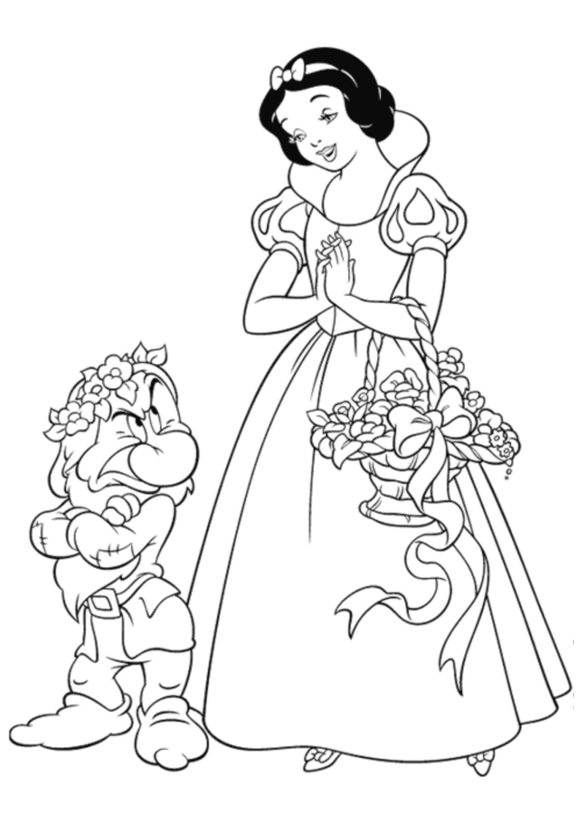 Desenho para Colorir Branca de Neve