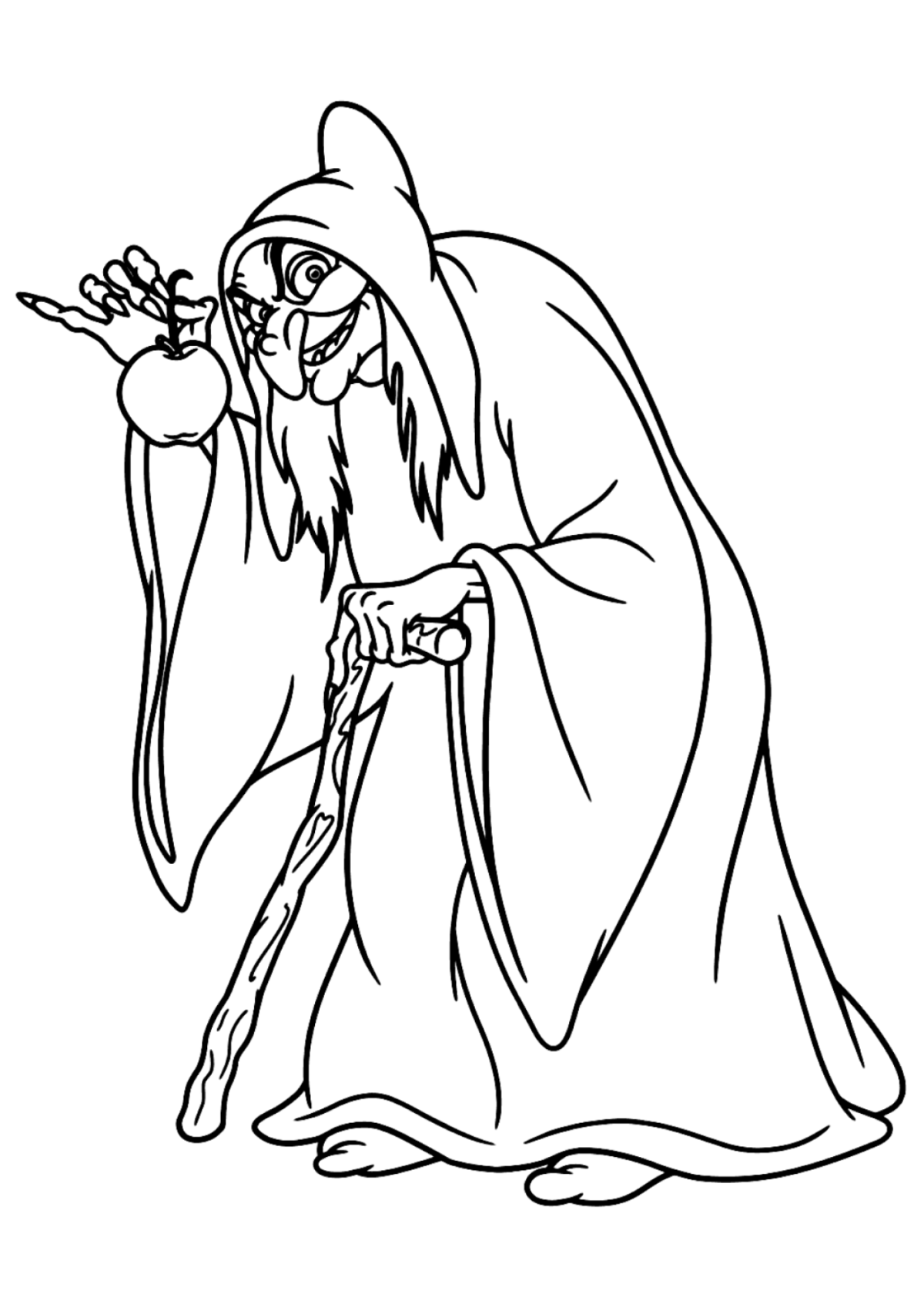 Desenho para Colorir Bruxa