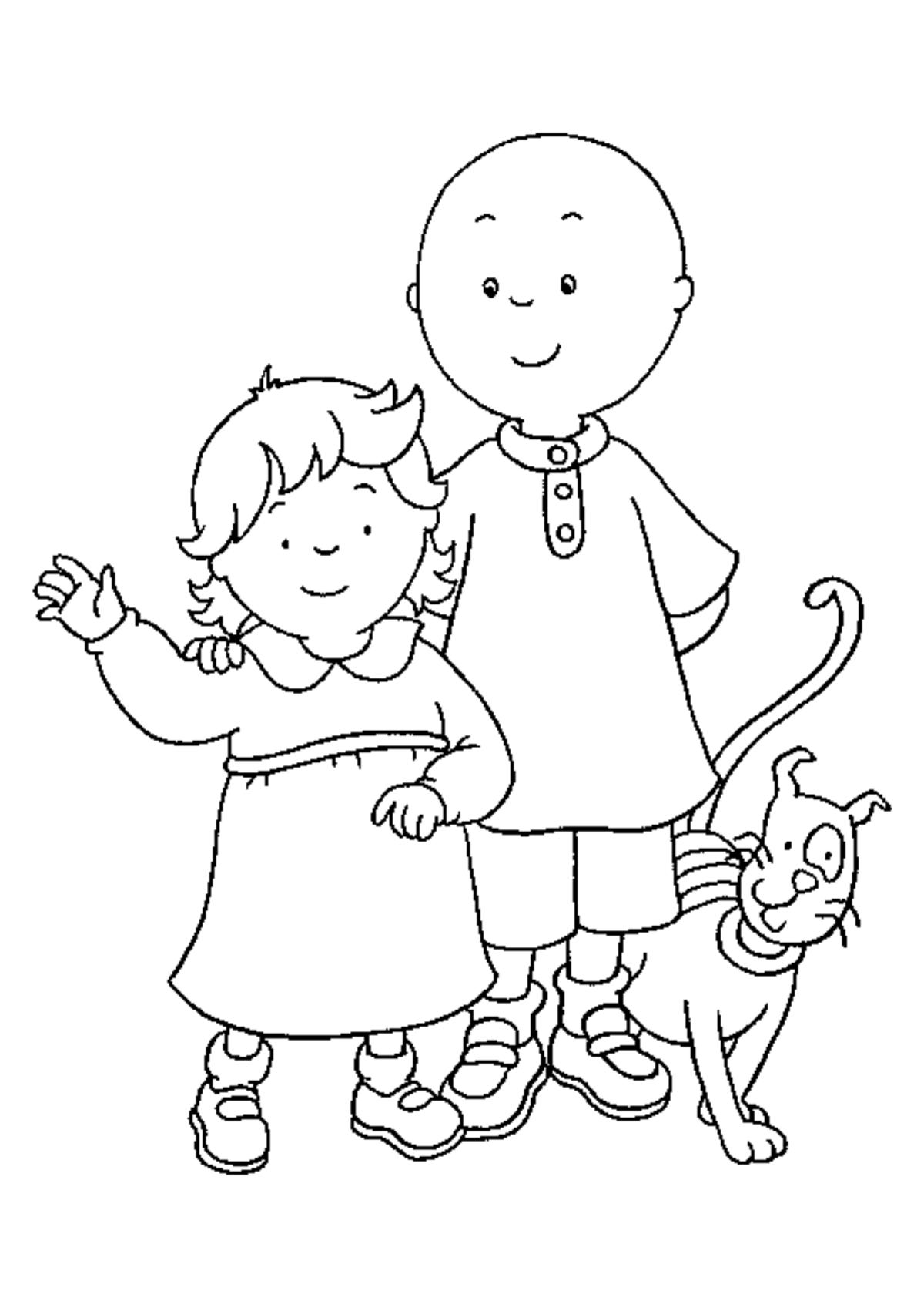 Desenho para Colorir Caillou