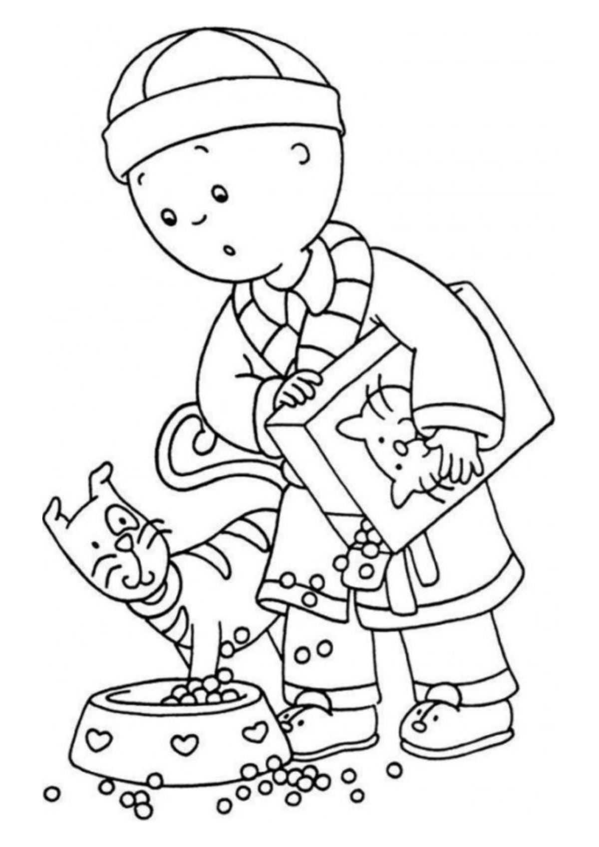 Desenho para Colorir Caillou