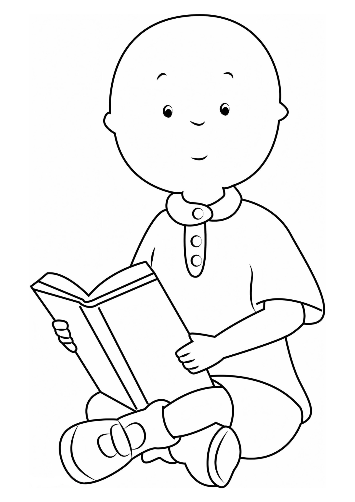 Desenho para Colorir Caillou