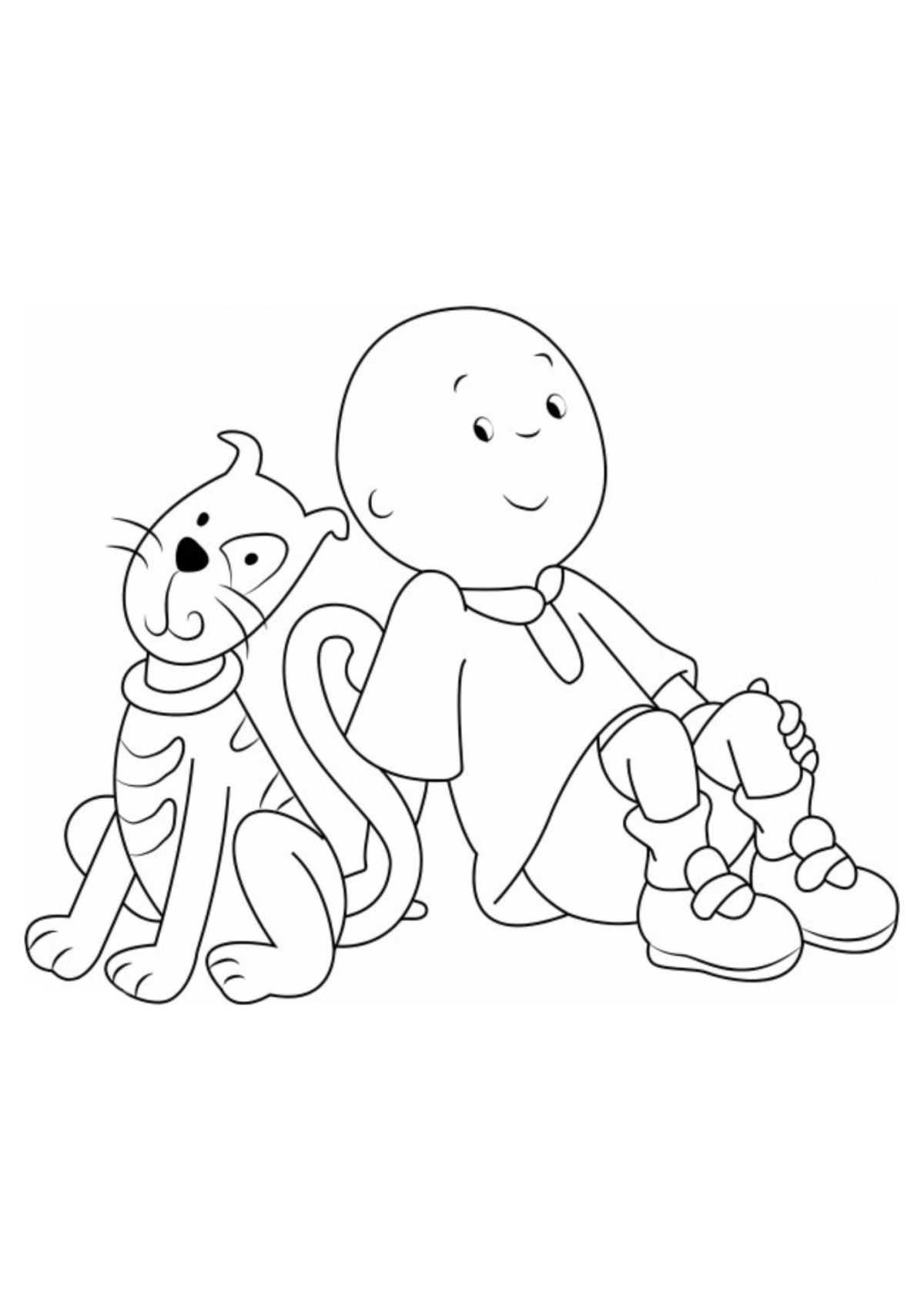Desenho para Colorir Caillou
