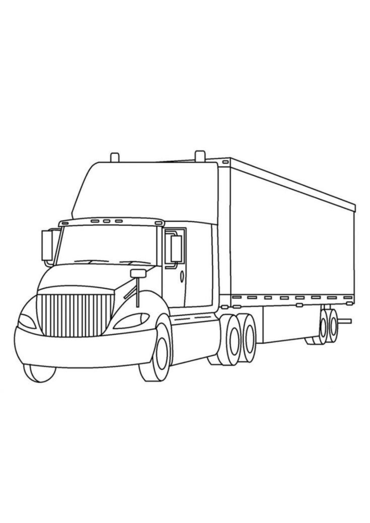 Desenho para Colorir Caminhão