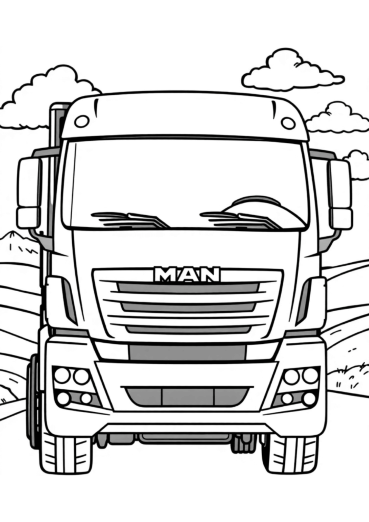 Desenho para Colorir Caminhão