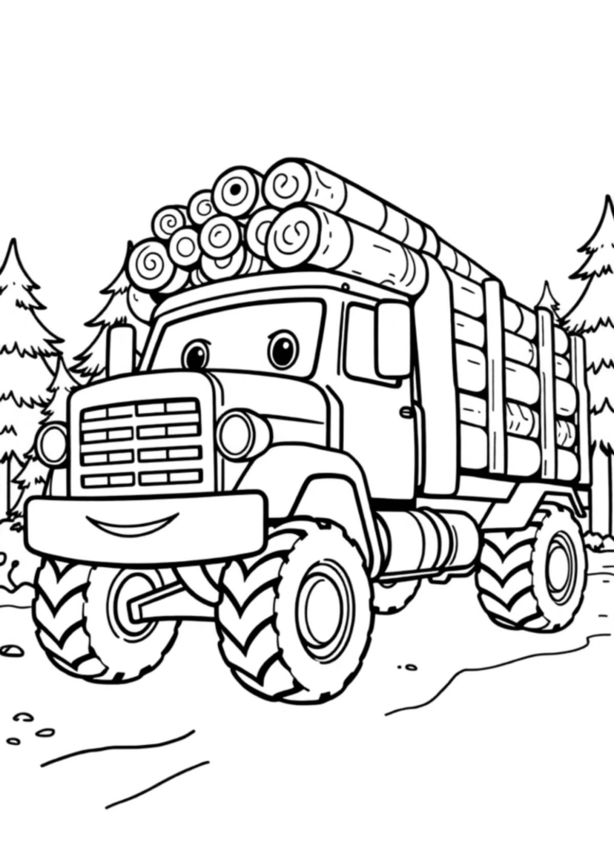Desenho para Colorir Caminhão