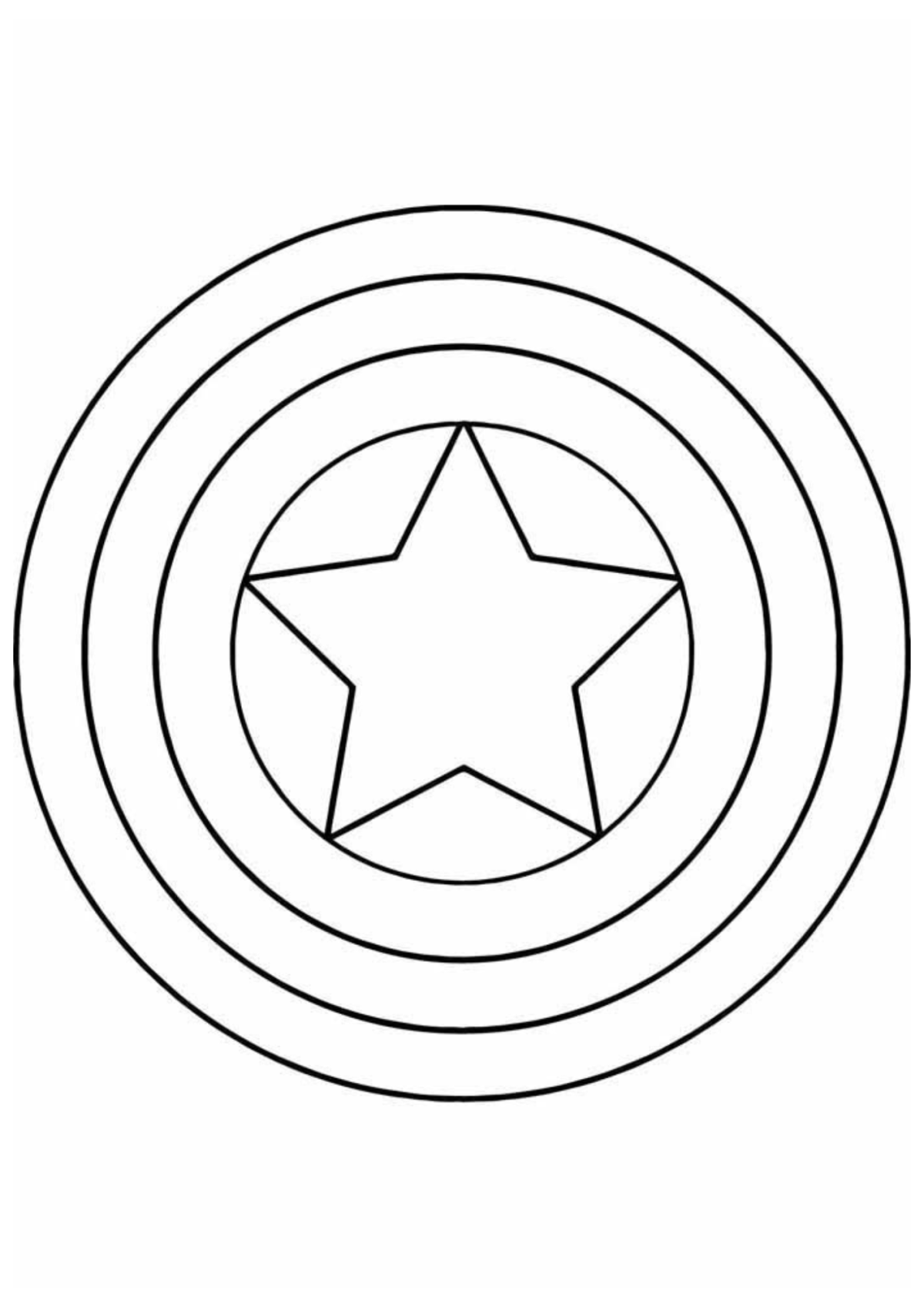 Desenho para Colorir Capitão América