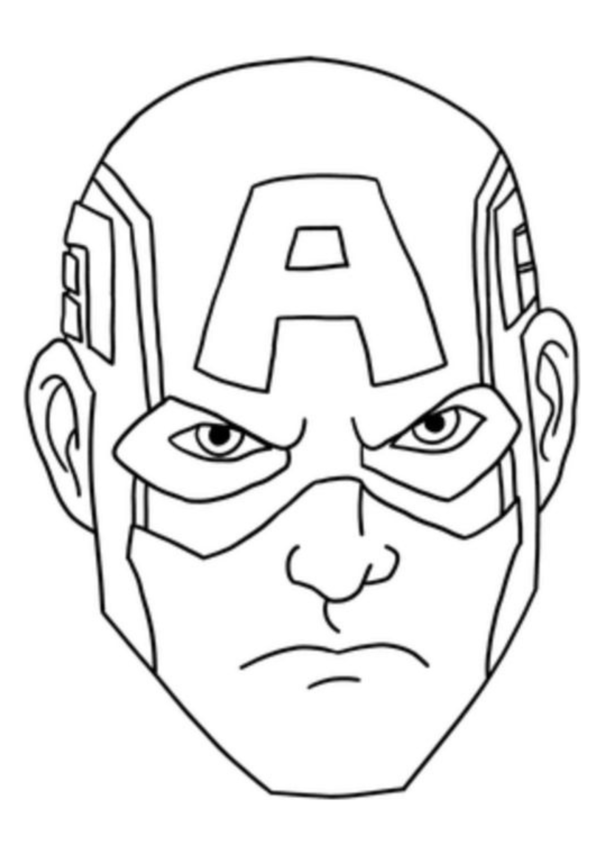 Desenho para Colorir Capitão América