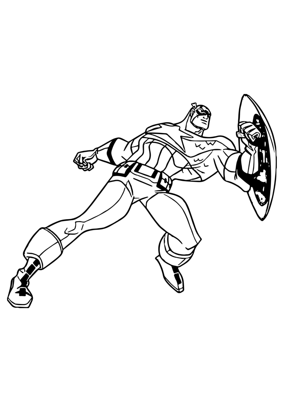 Desenho para Colorir Capitão América
