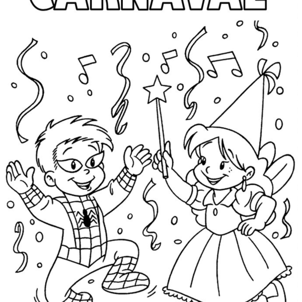 Desenho para Colorir Carnaval