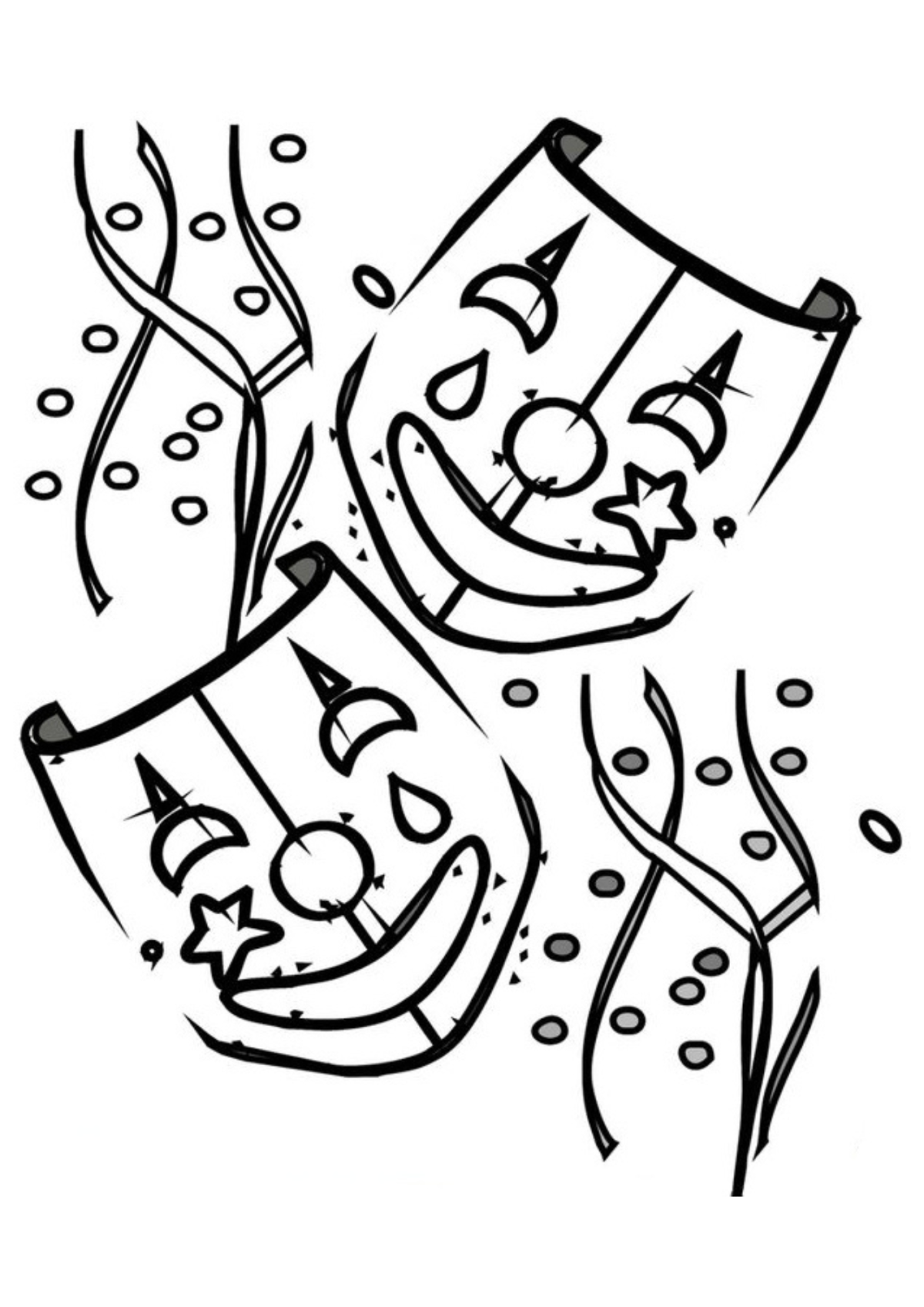 Desenho para Colorir Carnaval