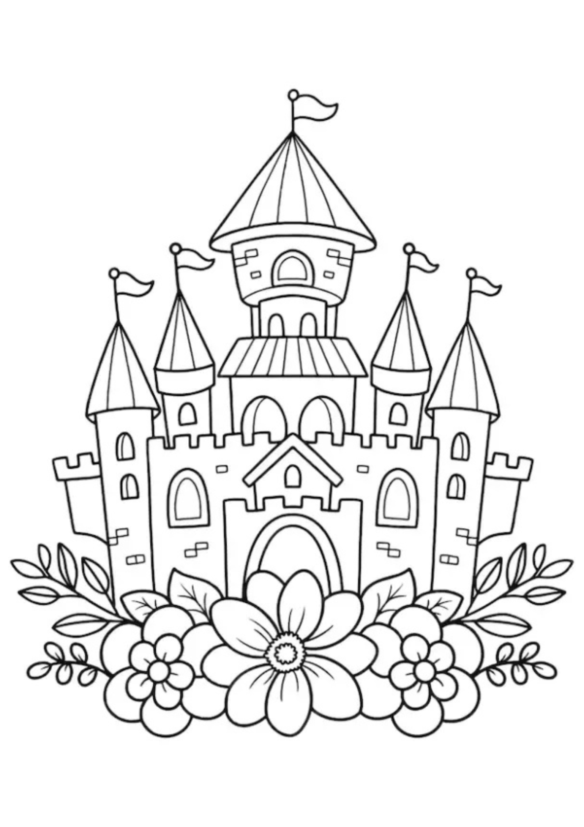 Desenho para Colorir Castelo