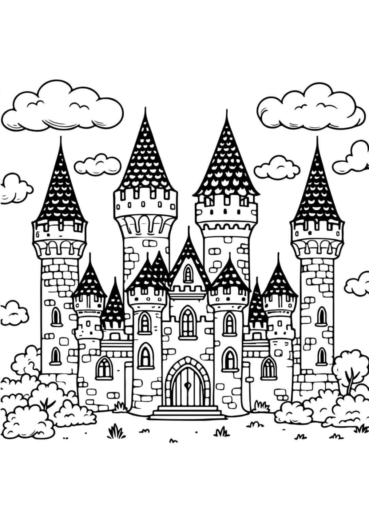 Desenho para Colorir Castelo