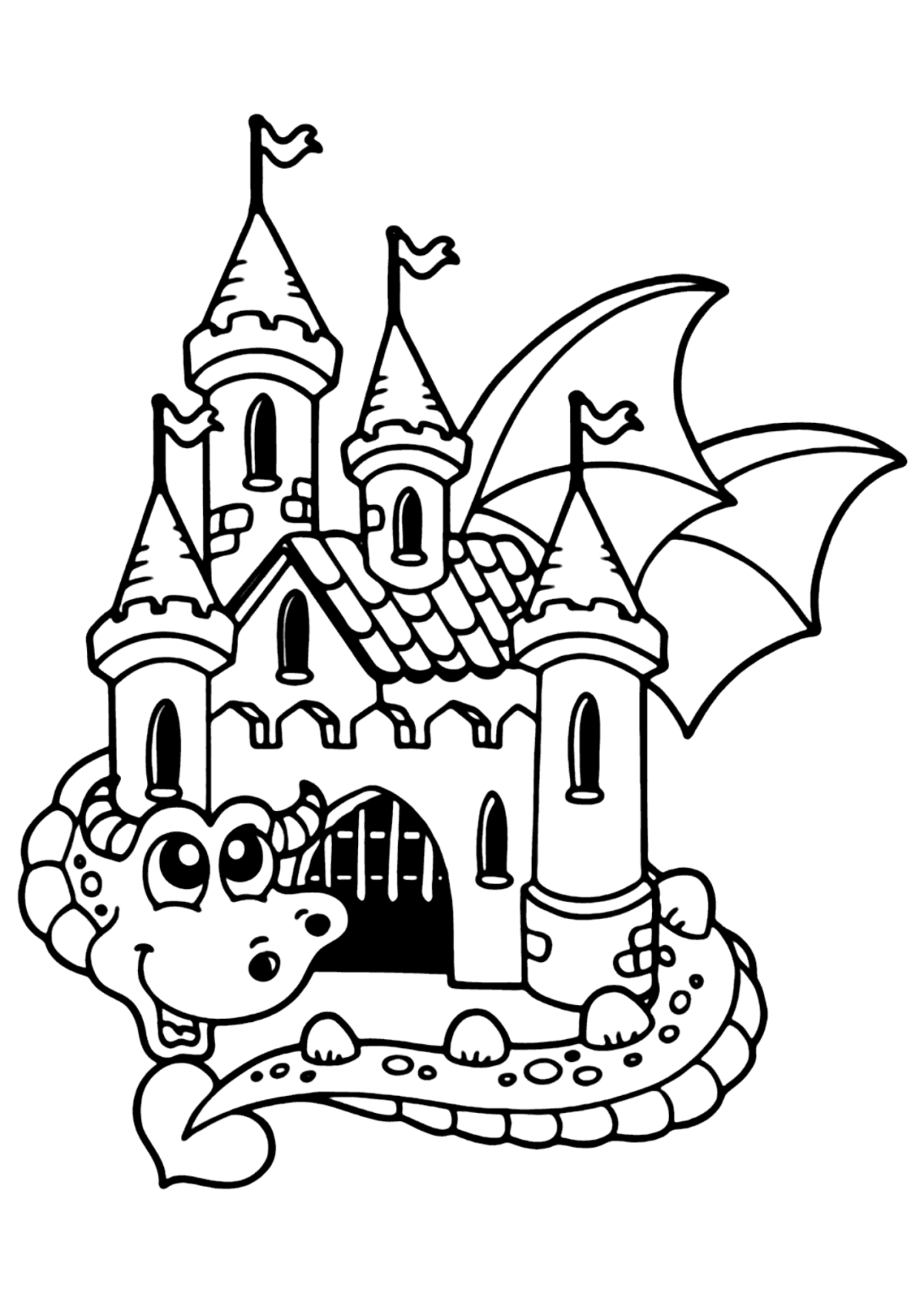 Desenho para Colorir Castelo