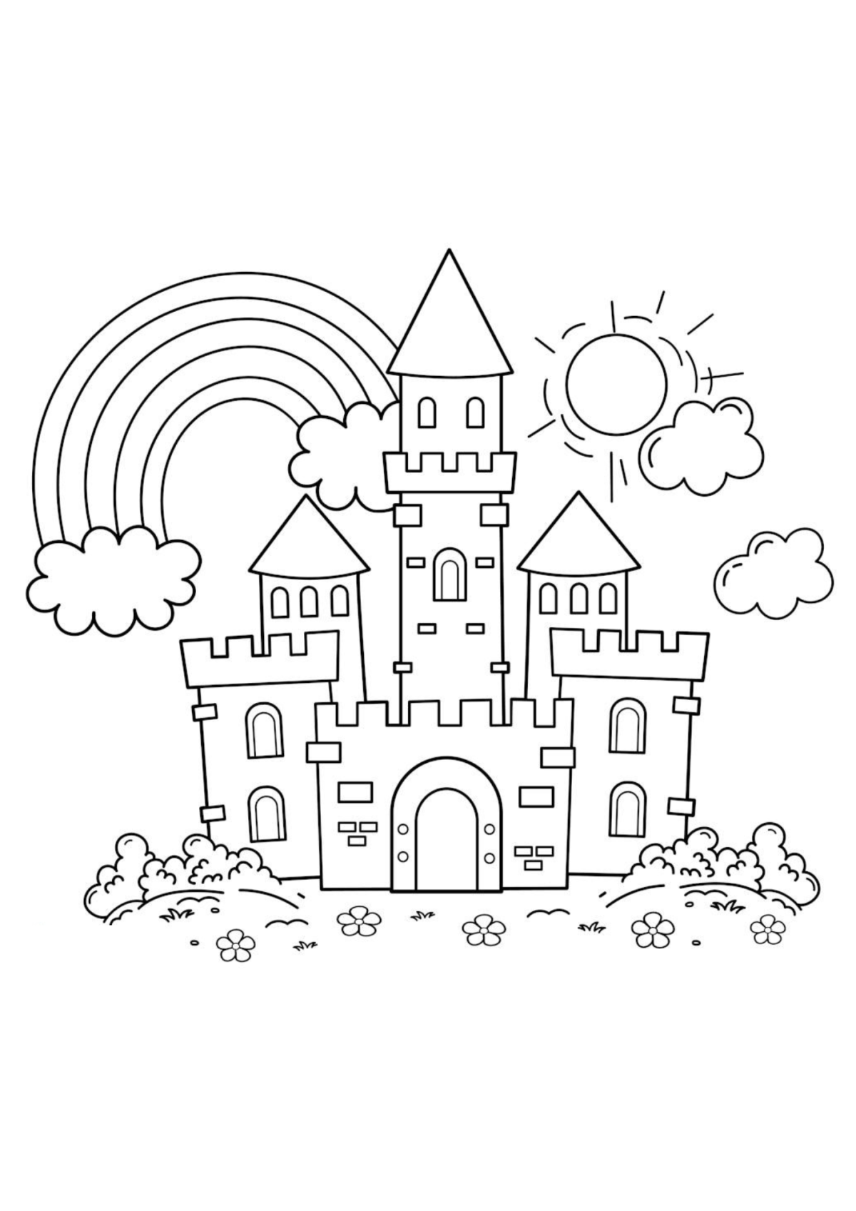Desenho para Colorir Castelo