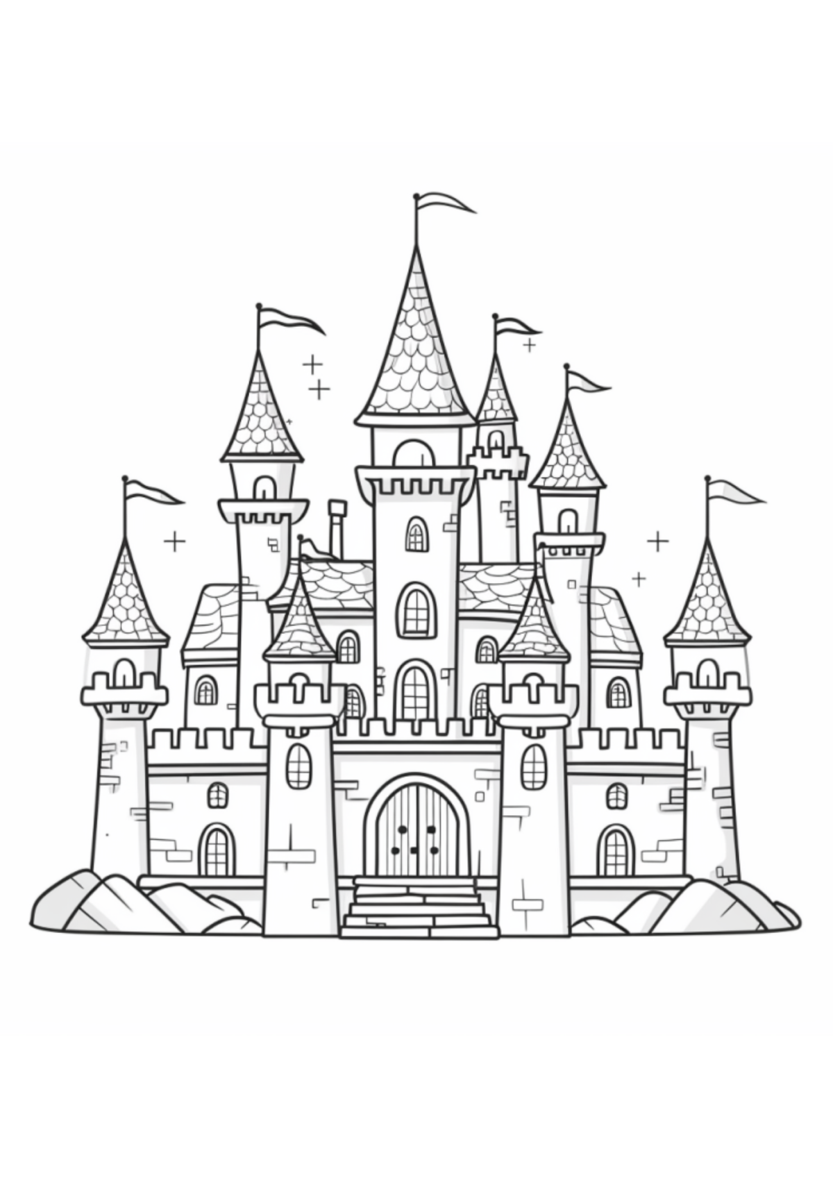 Desenho para Colorir Castelo