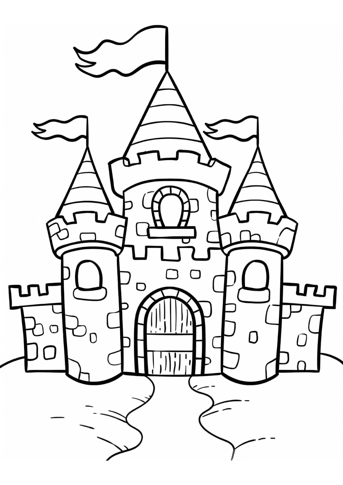 Desenho para Colorir Castelo