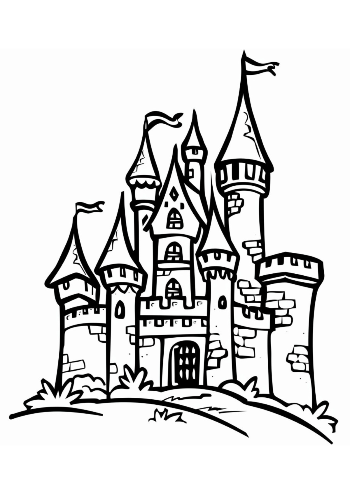 Desenho para Colorir Castelo