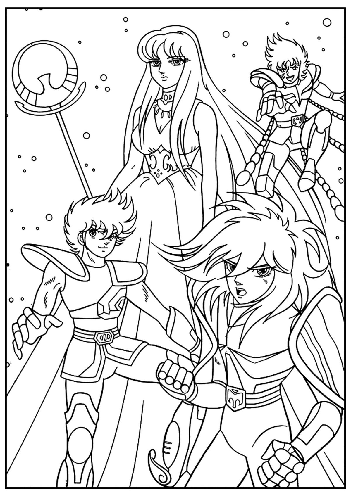 Desenho para Colorir Cavaleiros do Zodíaco