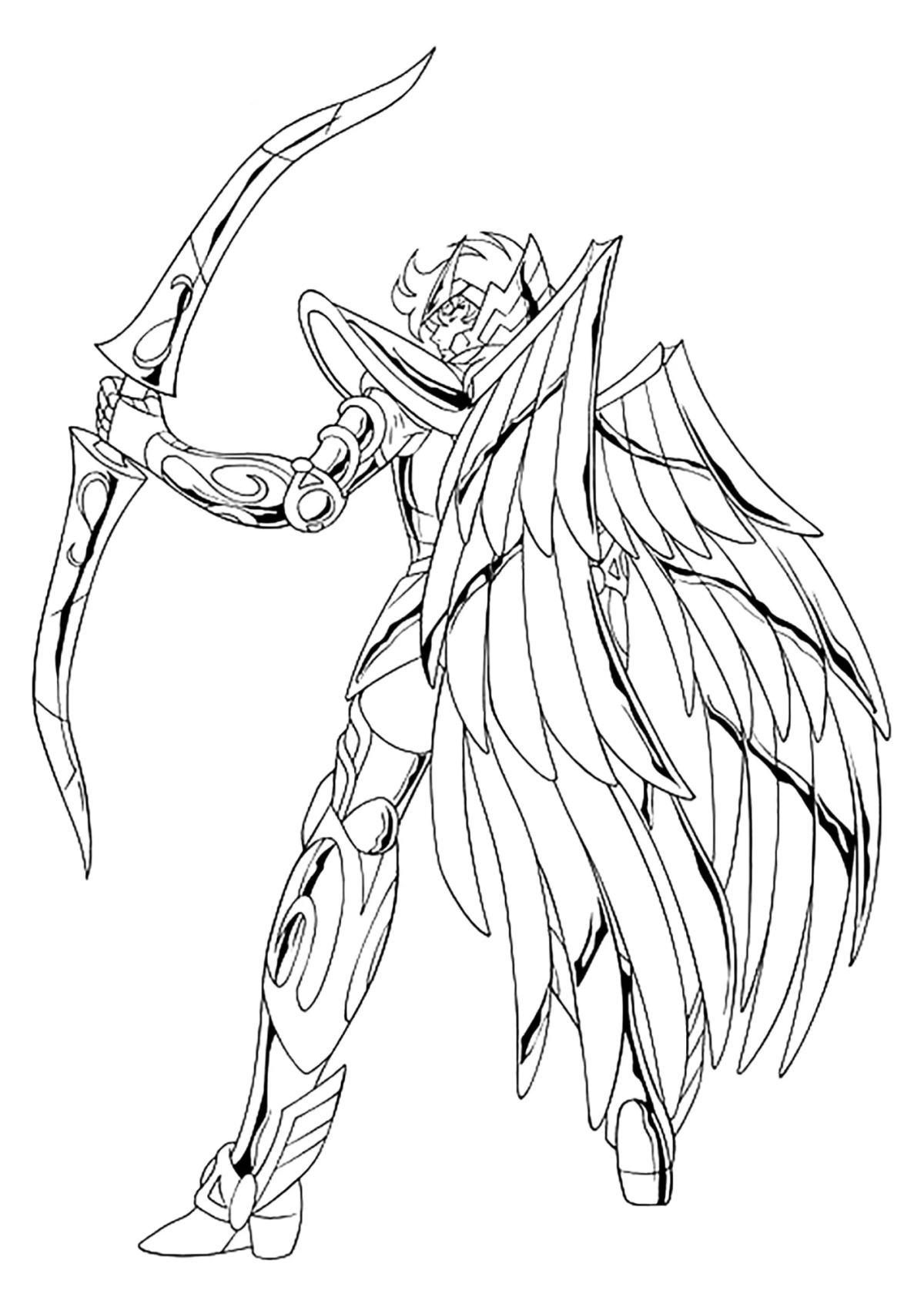 Desenho para Colorir Cavaleiros do Zodíaco