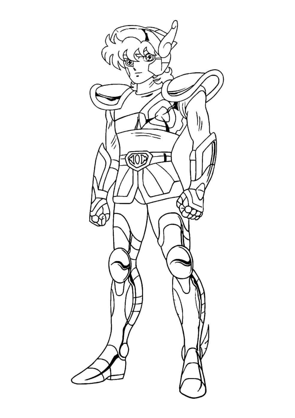 Desenho para Colorir Cavaleiros do Zodíaco
