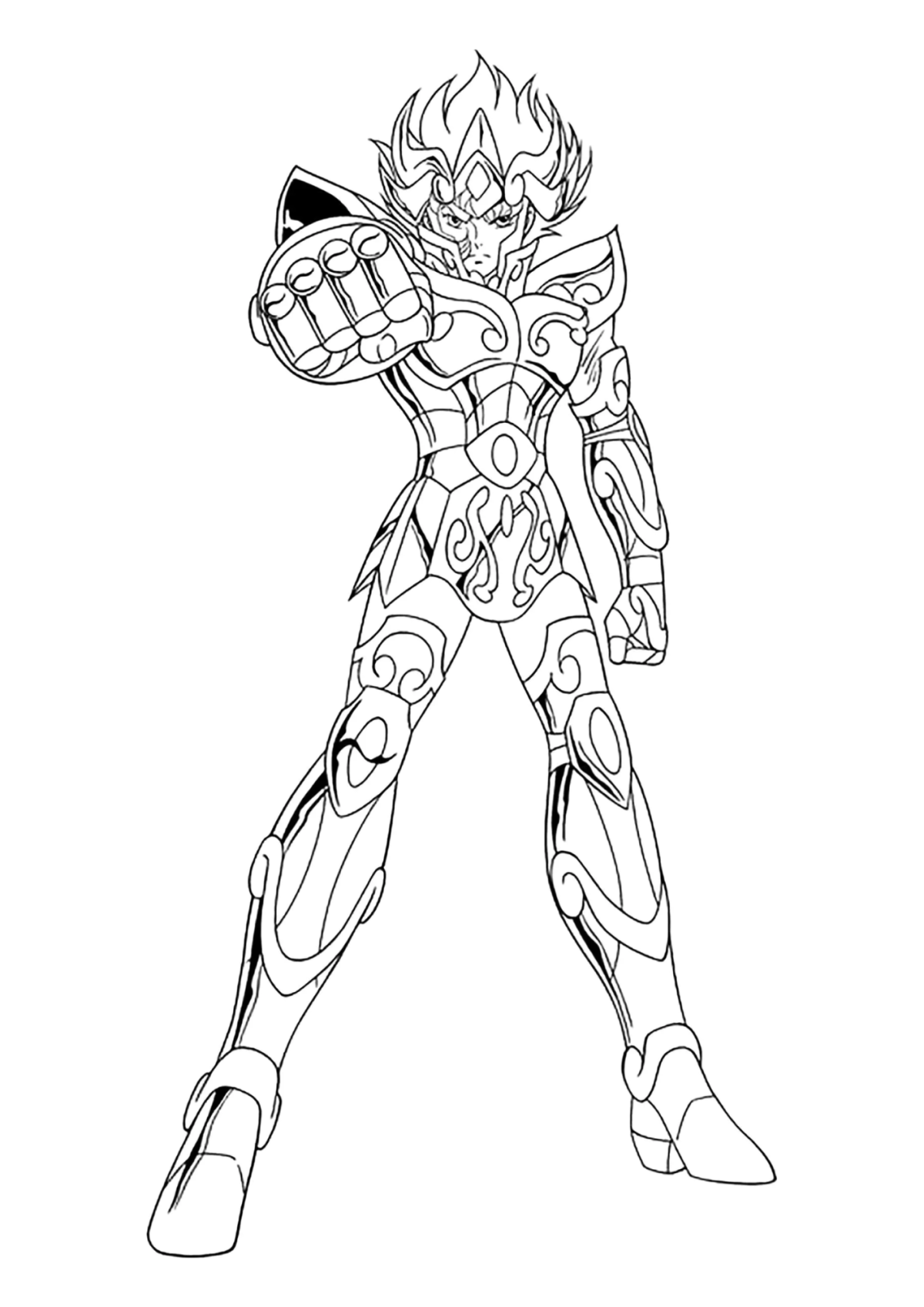 Desenho para Colorir Cavaleiros do Zodíaco