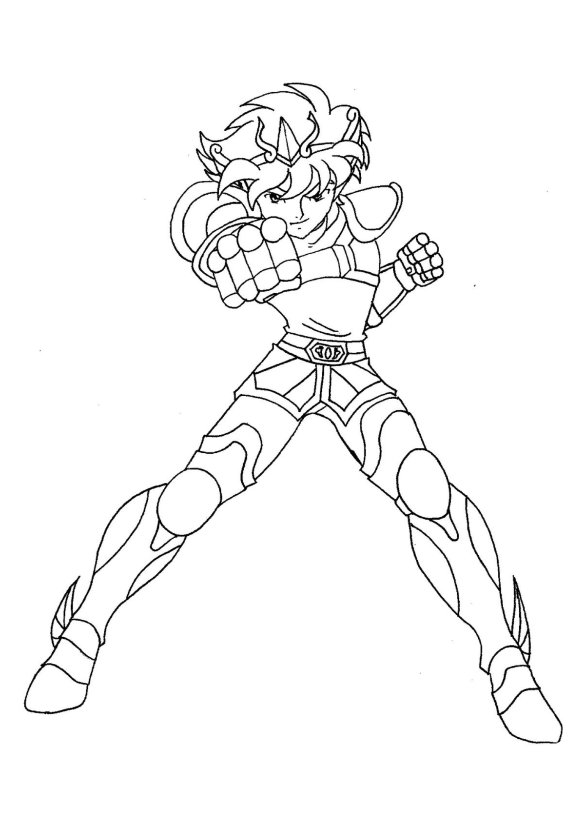 Desenho para Colorir Cavaleiros do Zodíaco