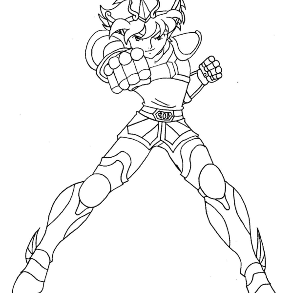 Desenho para Colorir Cavaleiros do Zodíaco