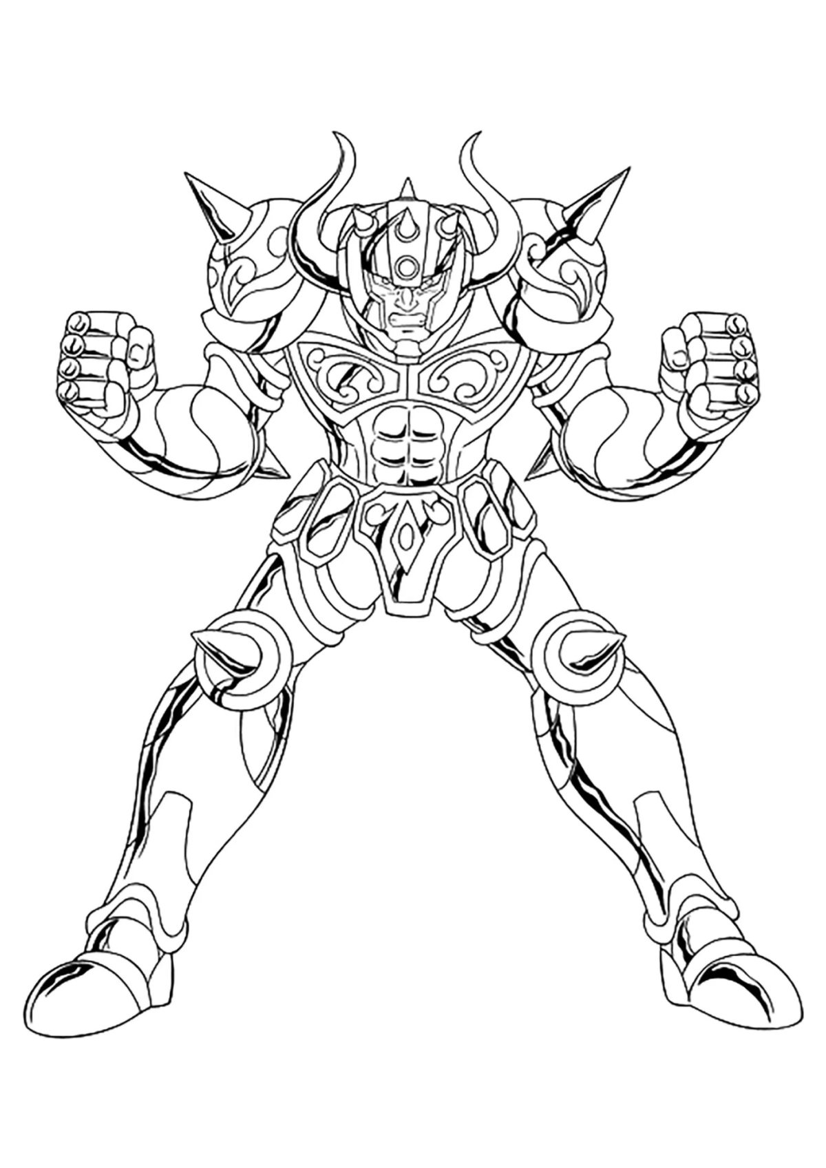 Desenho para Colorir Cavaleiros do Zodíaco