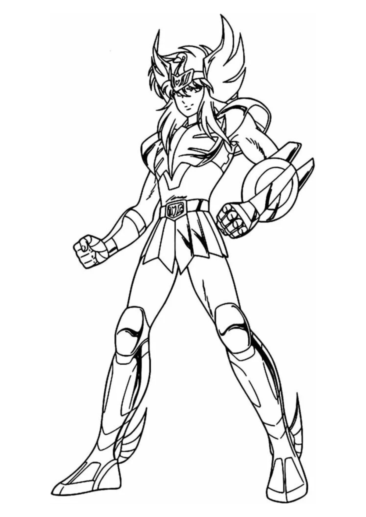 Desenho para Colorir Cavaleiros do Zodíaco