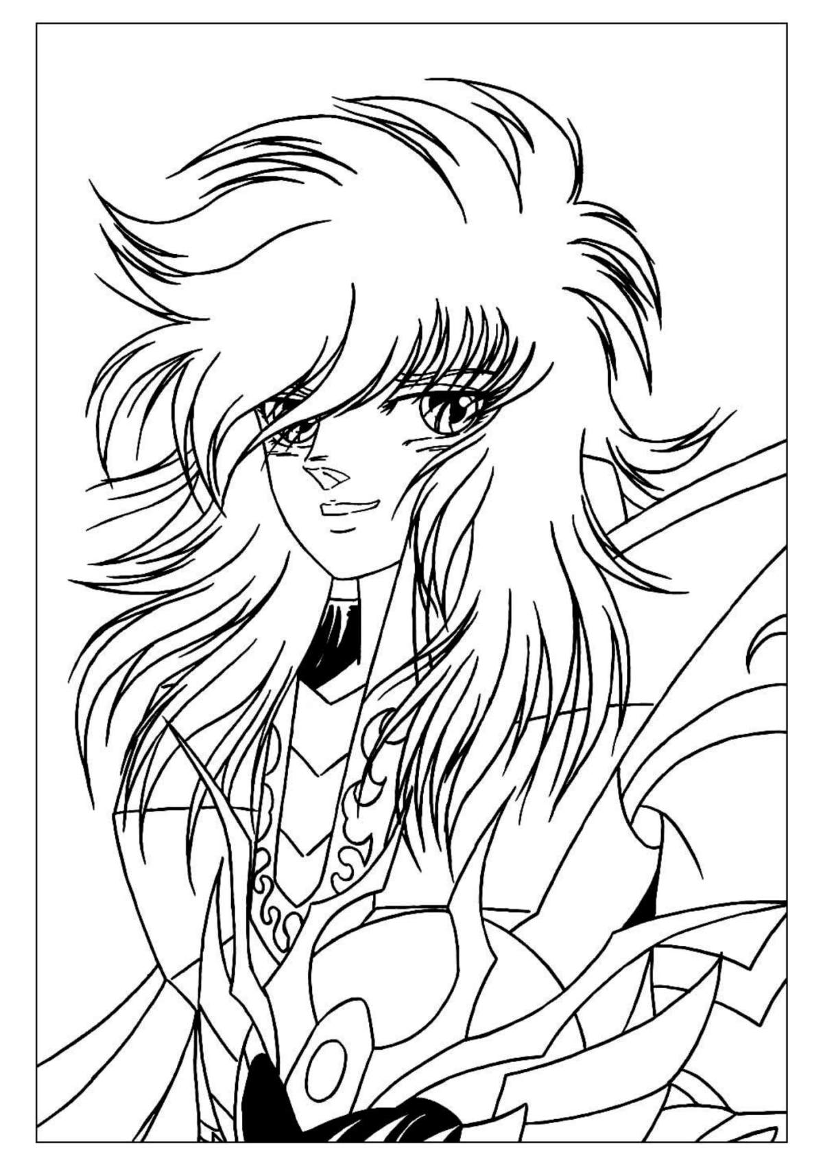 Desenho para Colorir Cavaleiros do Zodíaco