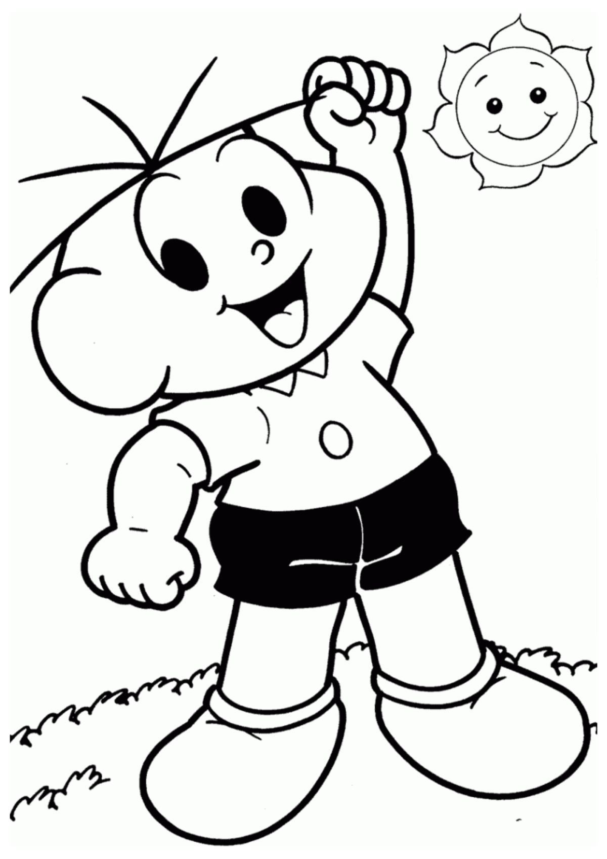 Desenho para Colorir Cebolinha