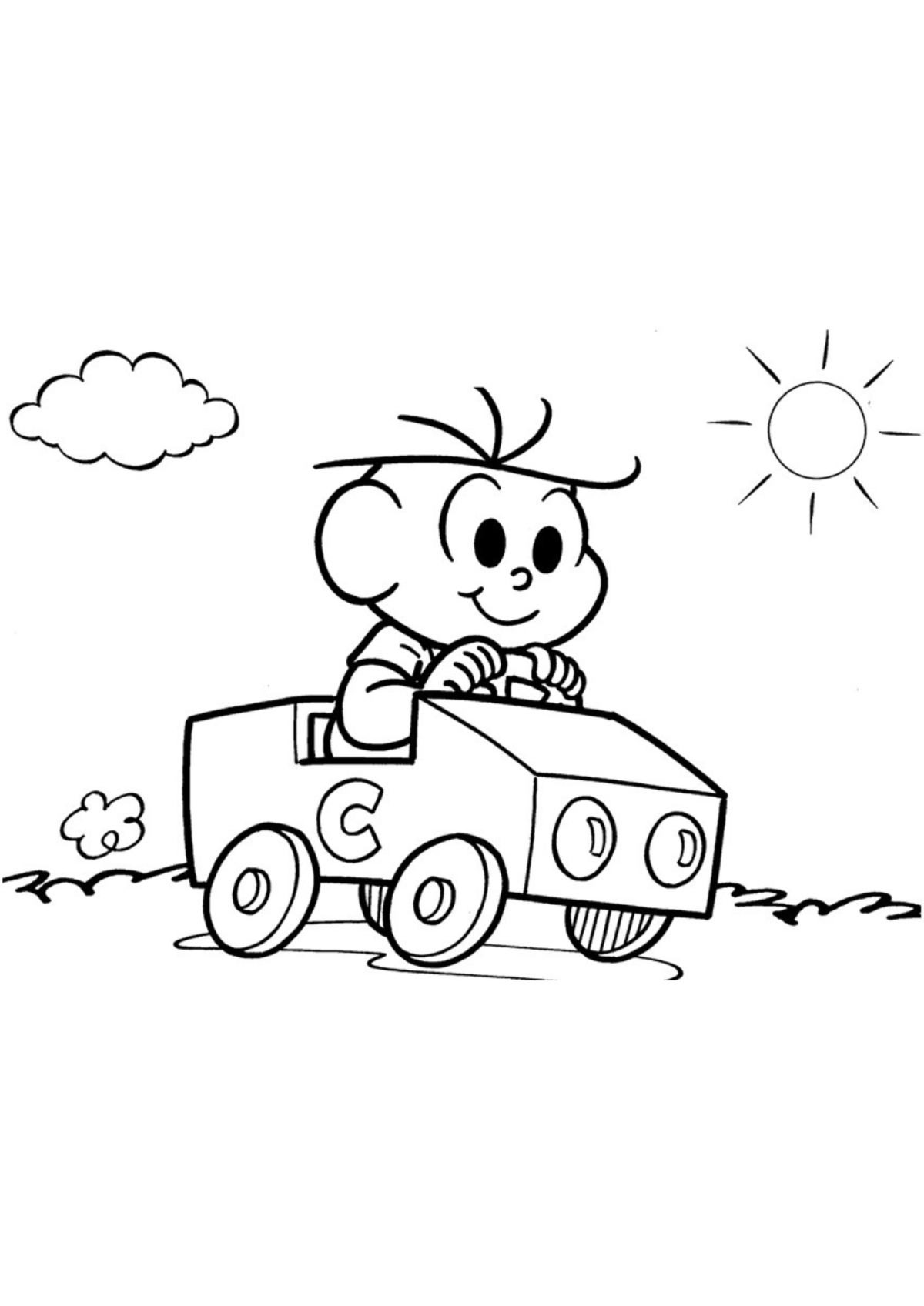 Desenho para Colorir Cebolinha