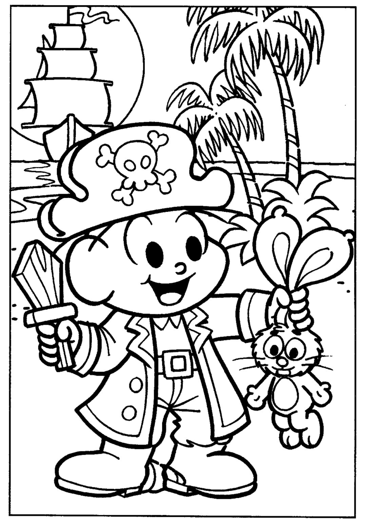 Desenho para Colorir Cebolinha