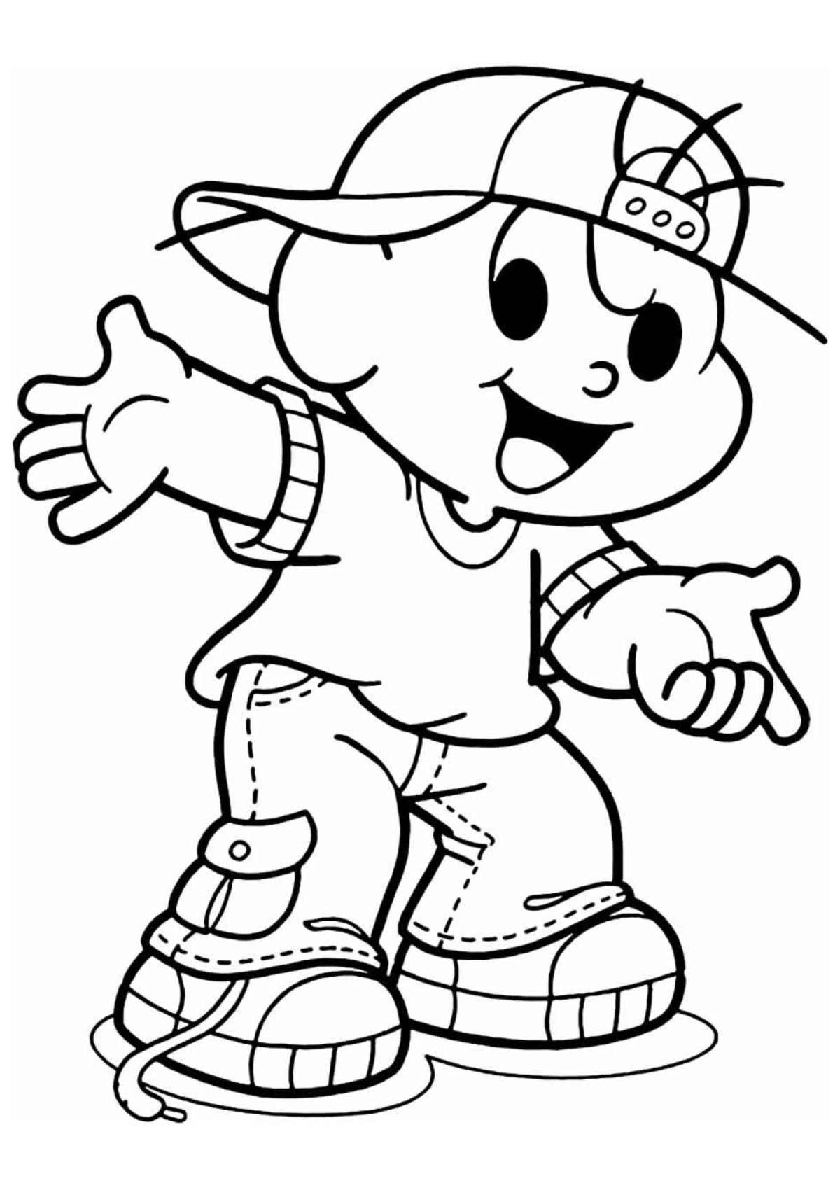 Desenho para Colorir Cebolinha