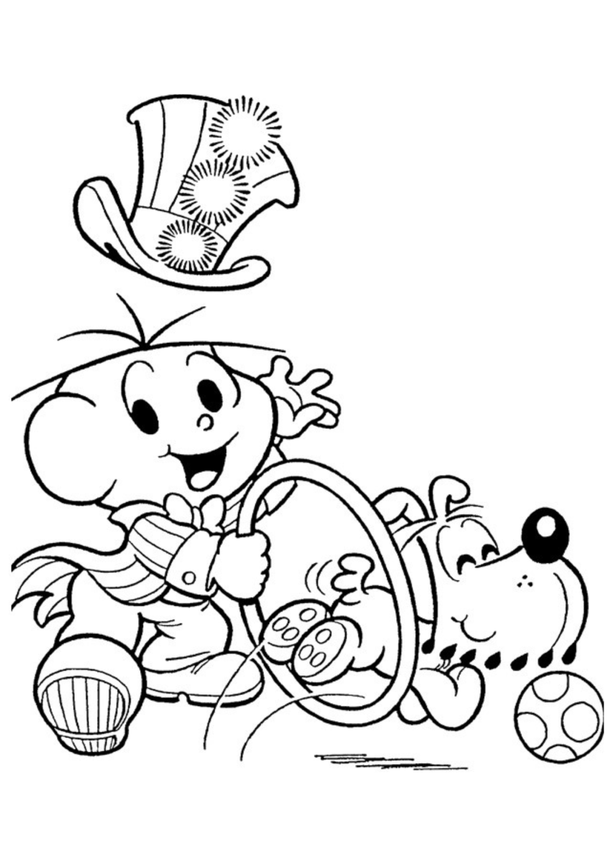 Desenho para Colorir Cebolinha