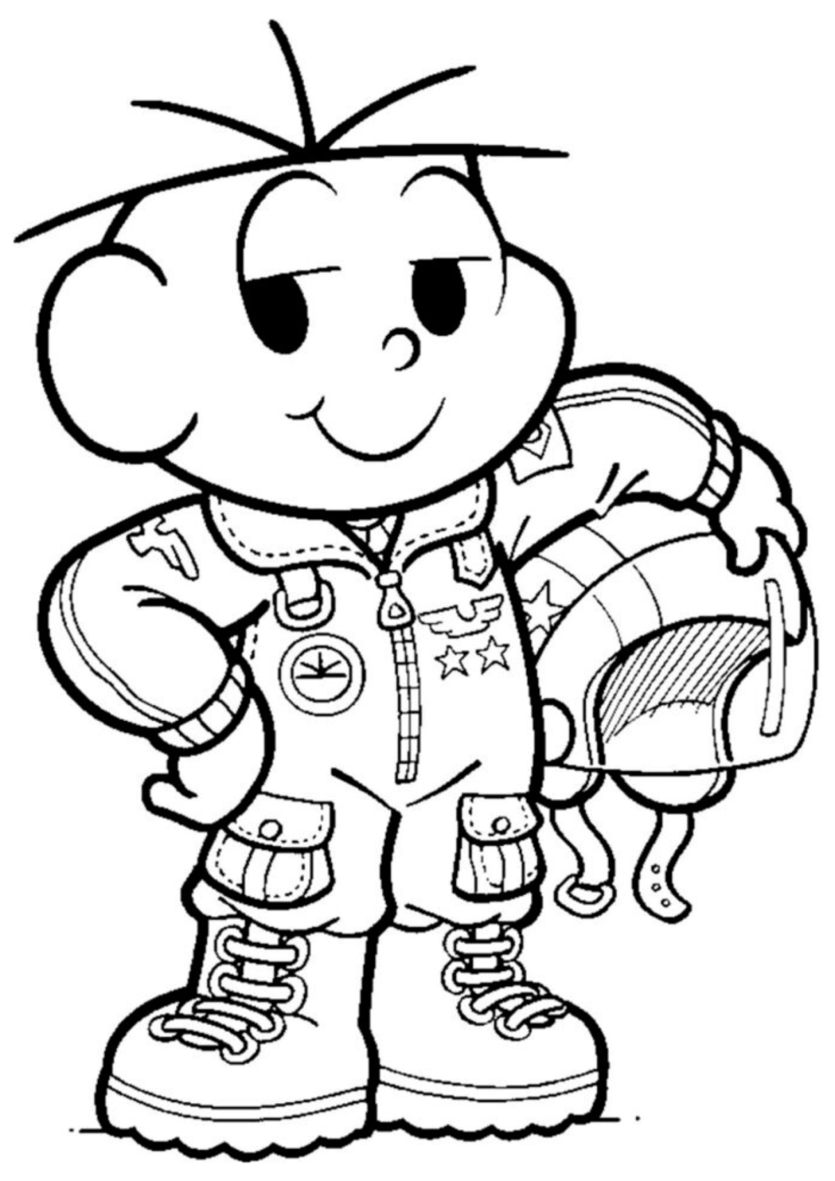 Desenho para Colorir Cebolinha