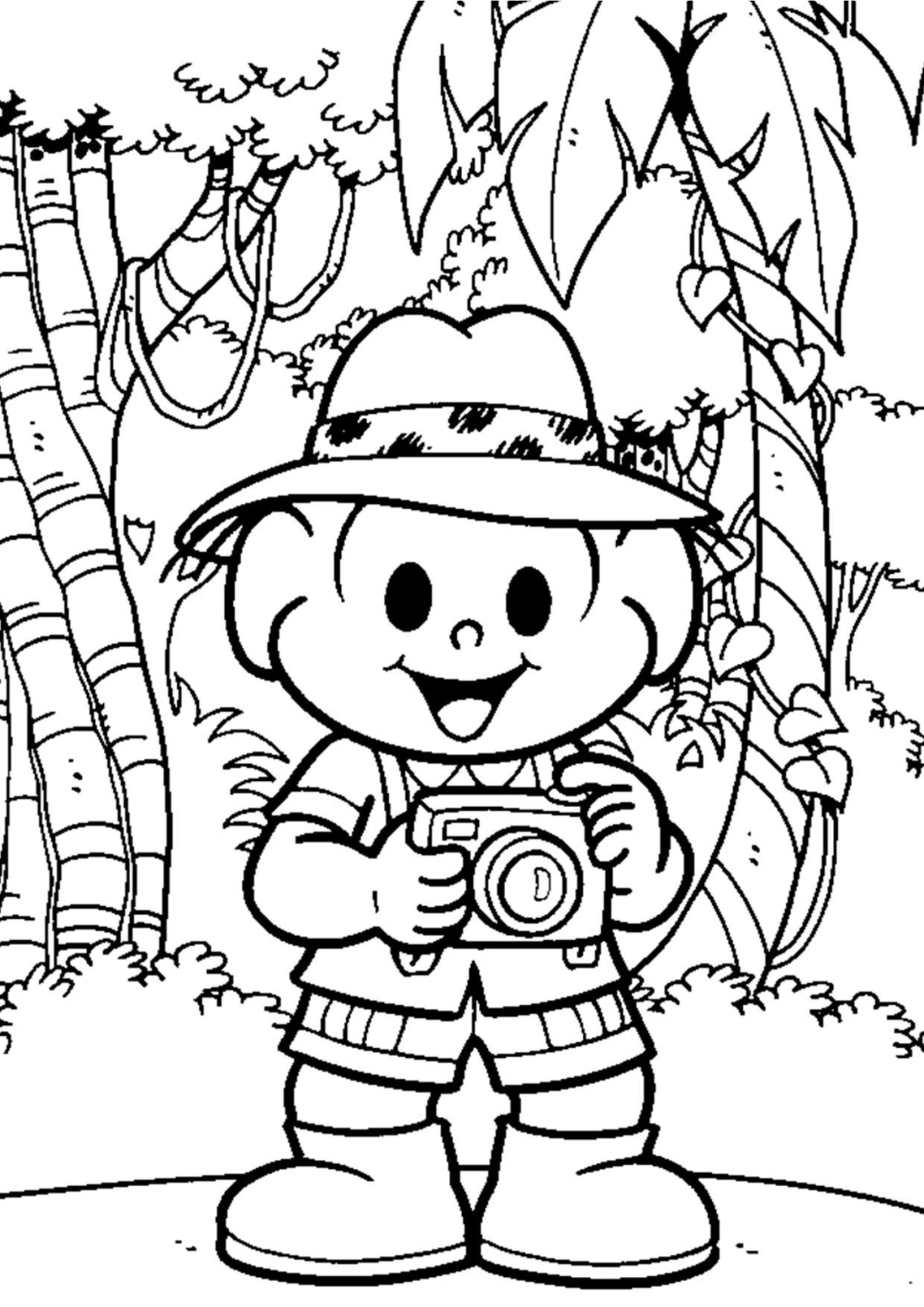 Desenho para Colorir Cebolinha