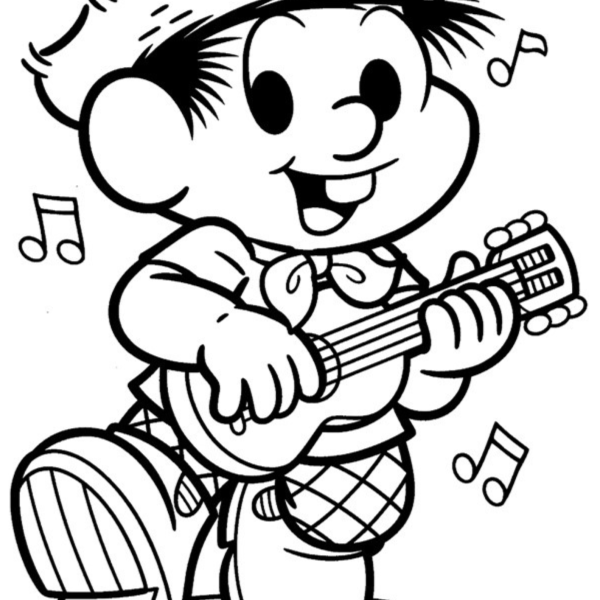 Desenho para Colorir Chico Bento