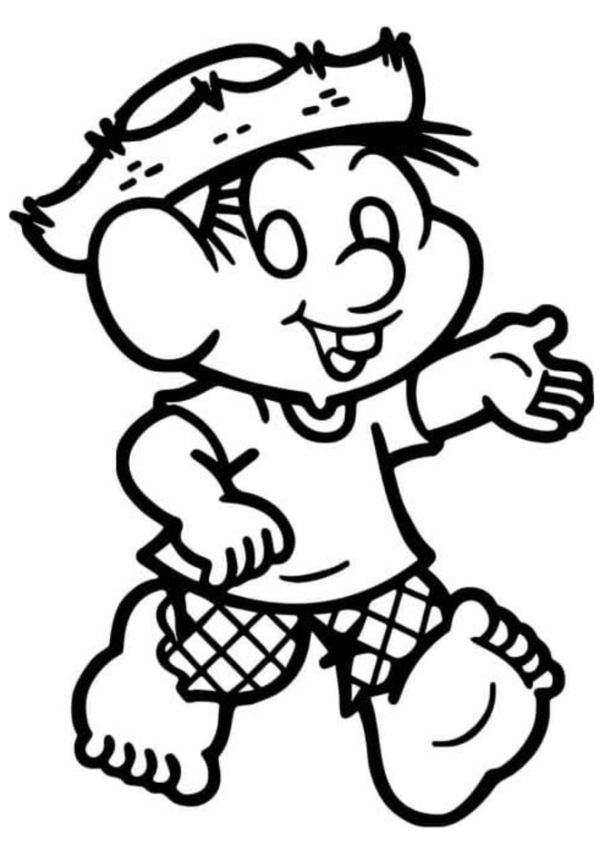 Desenho para Colorir Chico Bento