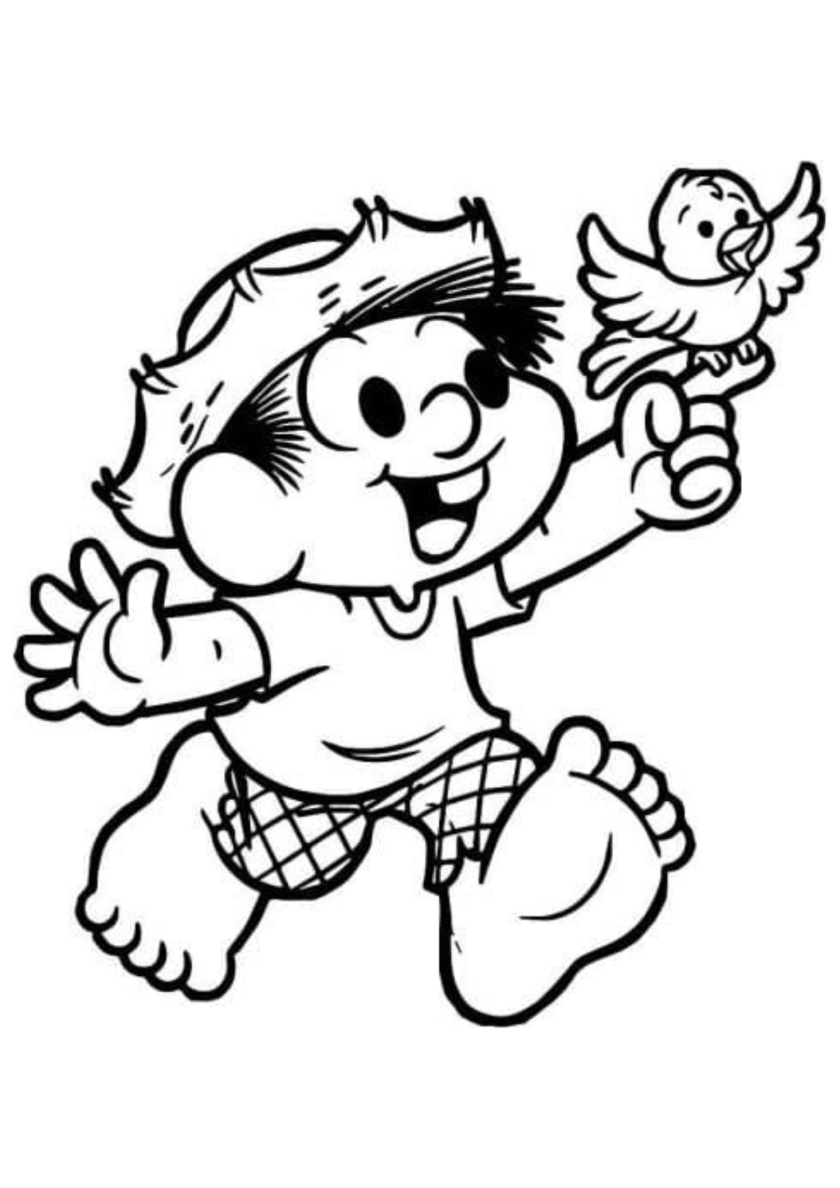 Desenho para Colorir Chico Bento