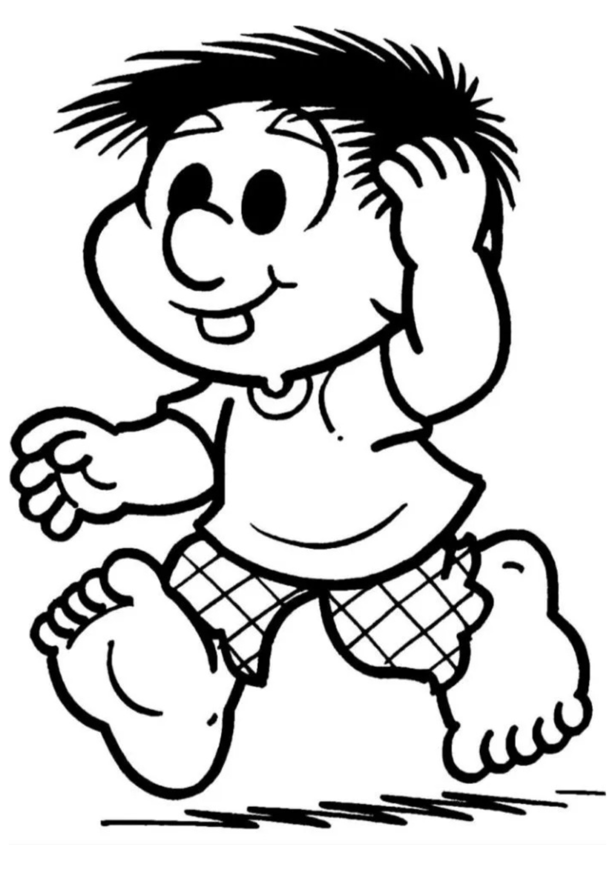 Desenho para Colorir Chico Bento